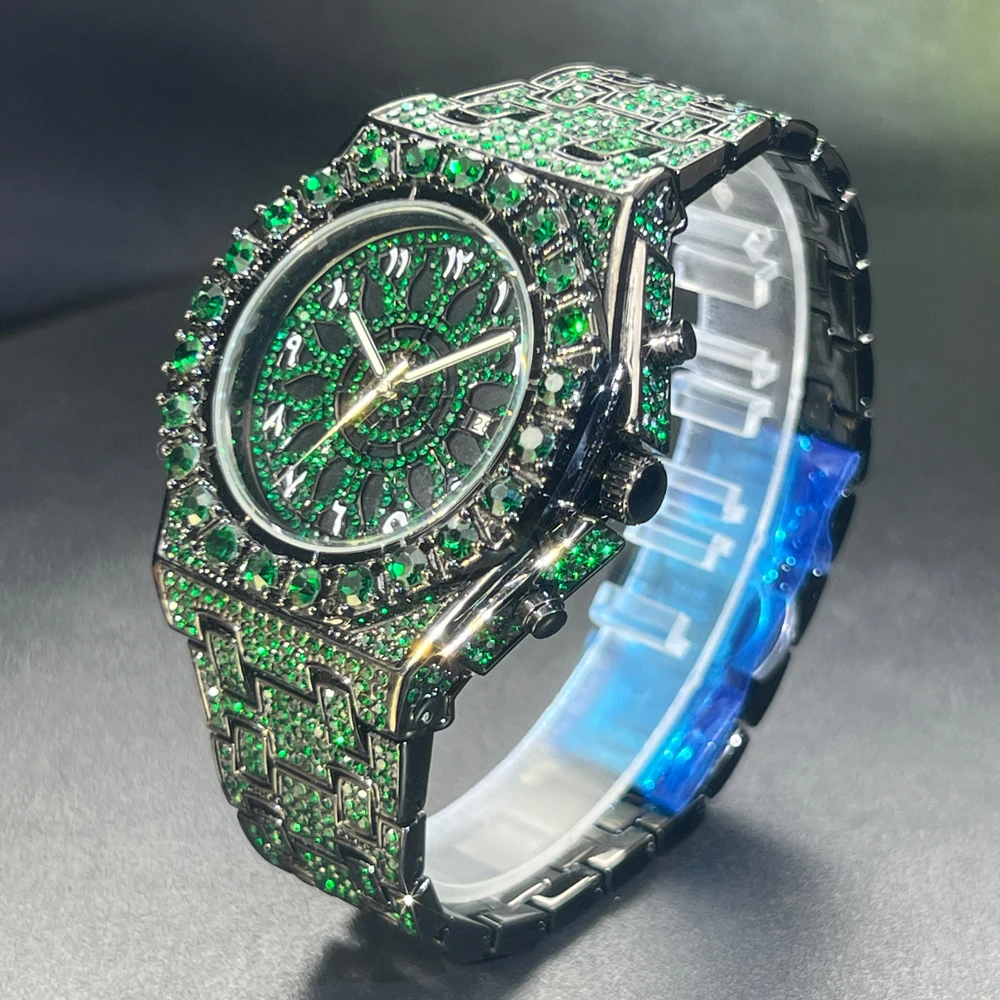 Green Diamond Arabic Luxury Watch