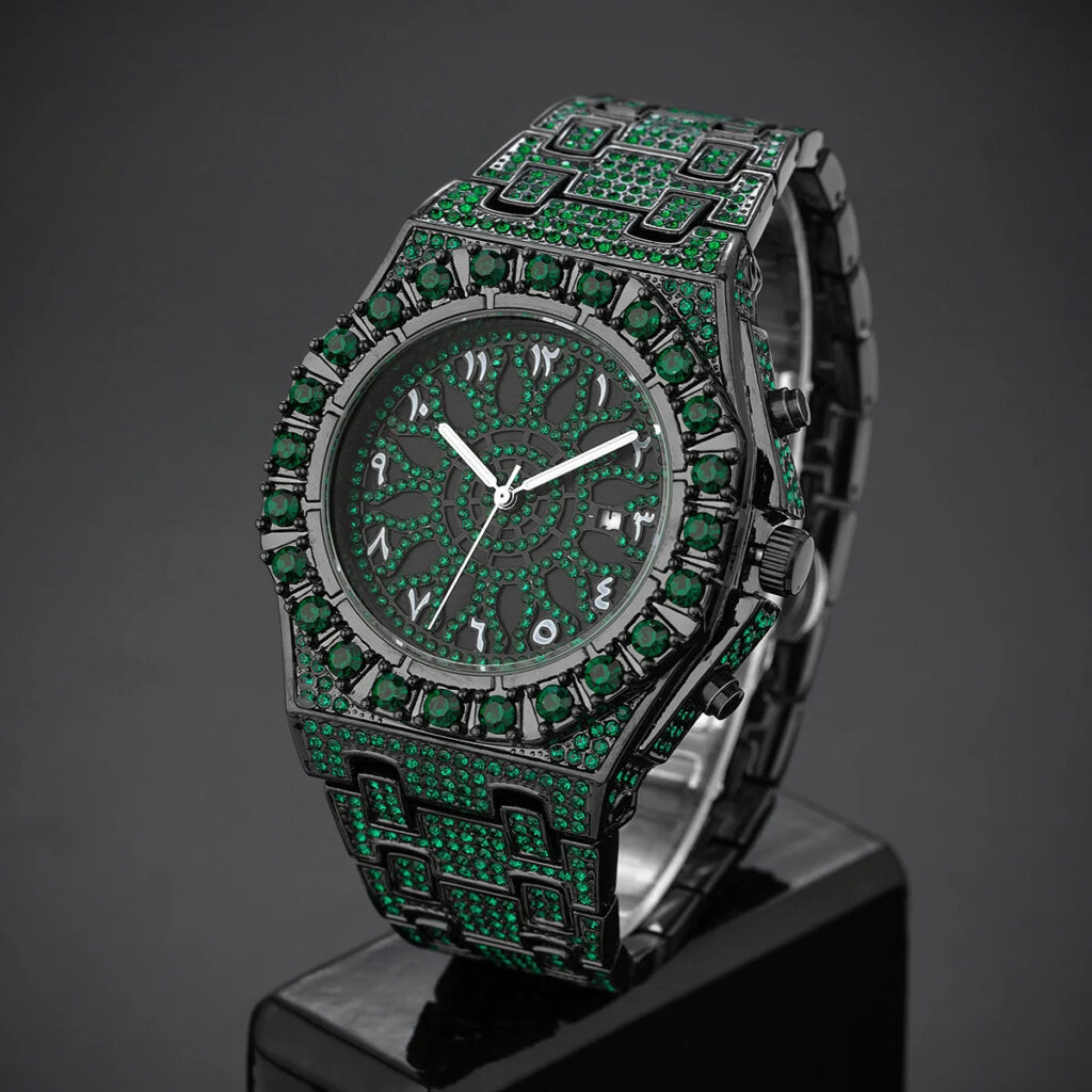 Green Diamond Arabic Luxury Watch craftsmanship